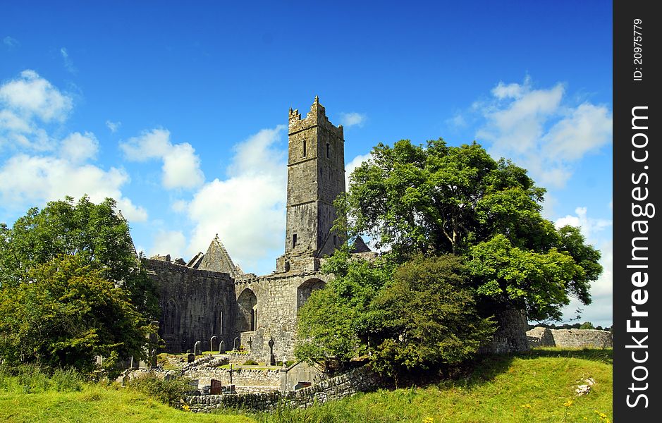 Quin Abbey Co. Clare Ireland on a sunny summers day