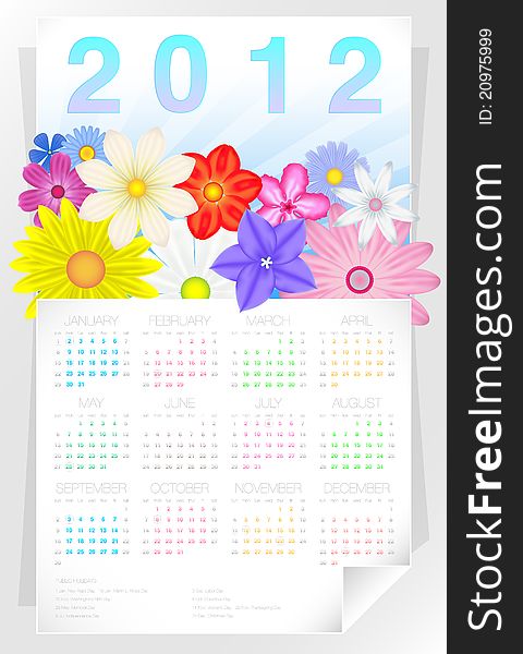 2012 Floral Year Calendar