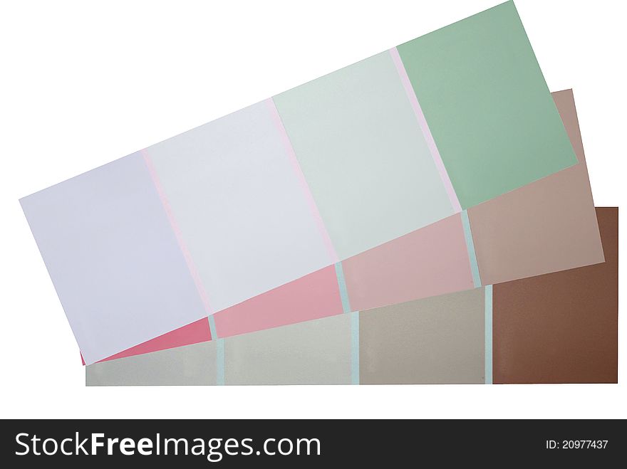 Isolated color charts for painting ideas