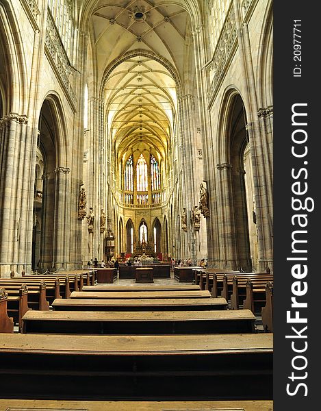 An image of St. Vitus Cathedral inside