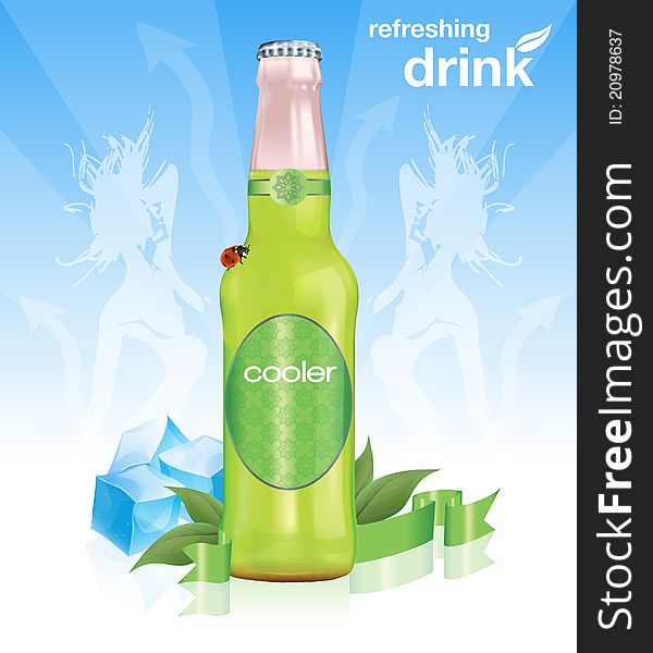 Refreshing drink with a fun natural theme