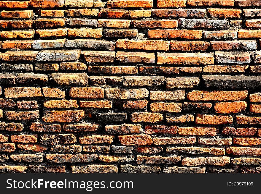 Brick block background on the wall. Brick block background on the wall