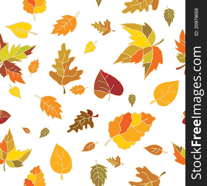 Autumn atmosphere leafs seamless pattern. Autumn atmosphere leafs seamless pattern