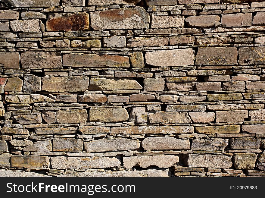 Detail of gray stone wall. Detail of gray stone wall
