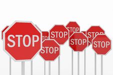 Stop Sings. Royalty Free Stock Images