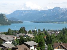 Town On The Lake Royalty Free Stock Photo Town On The Lake Royalty Free Stock Photo