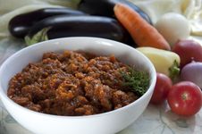 Eggplant Caviar. Ukrainian Cuisine Stock Photo Eggplant Caviar. Ukrainian Cuisine Stock Photo