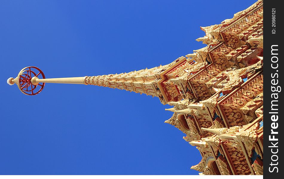 Nice temple in gold colour in Phuket thailand. Nice temple in gold colour in Phuket thailand