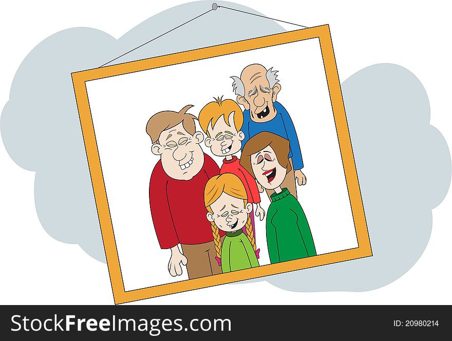 Laughing Family Photograph