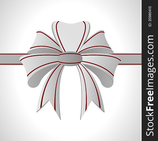 The Vector Abstract White Bow Illustration