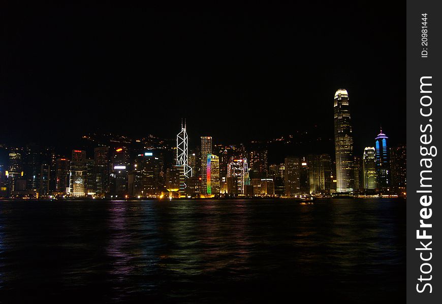 Hong Kong scene in the night time. Hong Kong scene in the night time