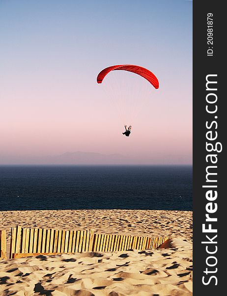 Paraglider On The Beach