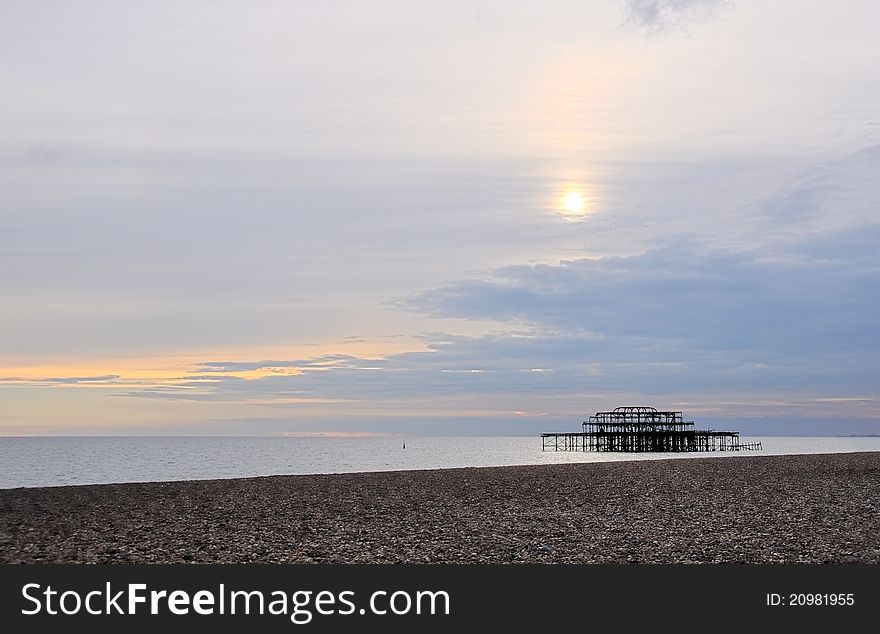 The West pier in Brighton