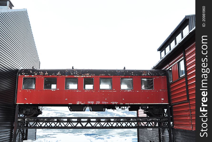 Wagon footbridge in Finse, Norway