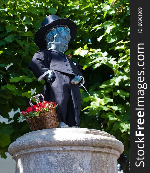 Replica of the famous statue of The Manneken Pis
