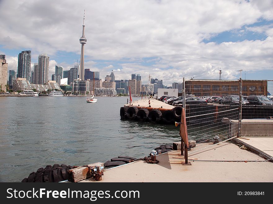A view from the Toronto Island Ferry landing. A view from the Toronto Island Ferry landing.