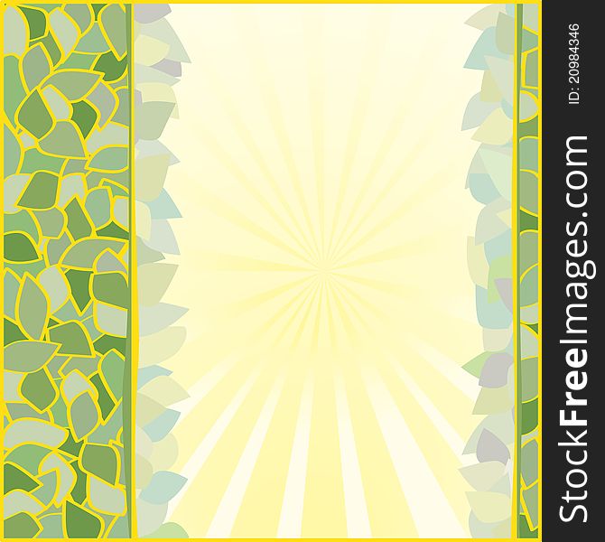 Background from leaves, yellow, green, a place for writing. Background from leaves, yellow, green, a place for writing