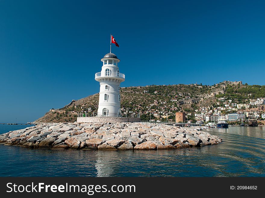 Beacon in the mediterranean sea