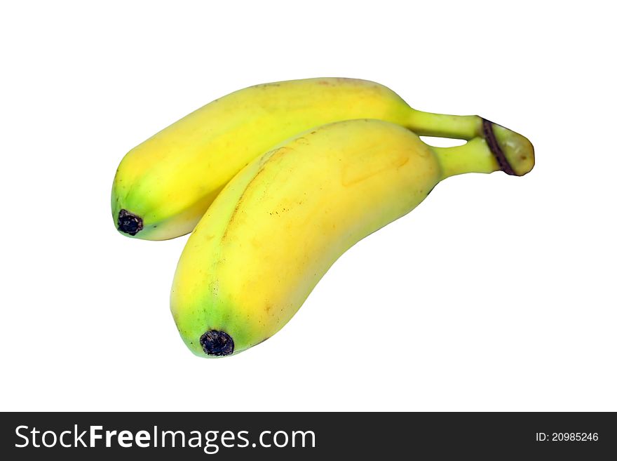 Banana isolated on white background. Close up. Banana isolated on white background. Close up