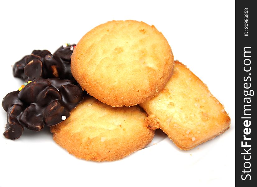A fresh baked of biscuits and home made chocolate. A fresh baked of biscuits and home made chocolate.