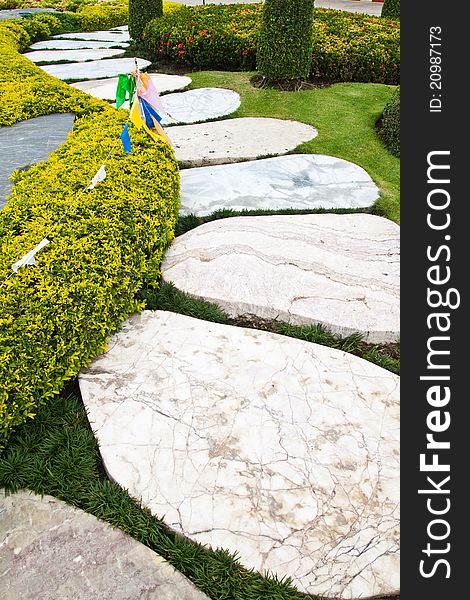 Stone Walkway in the park.