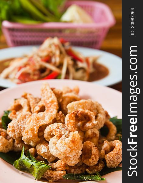 Crispy Pork Salted Rind With Thai Herbal