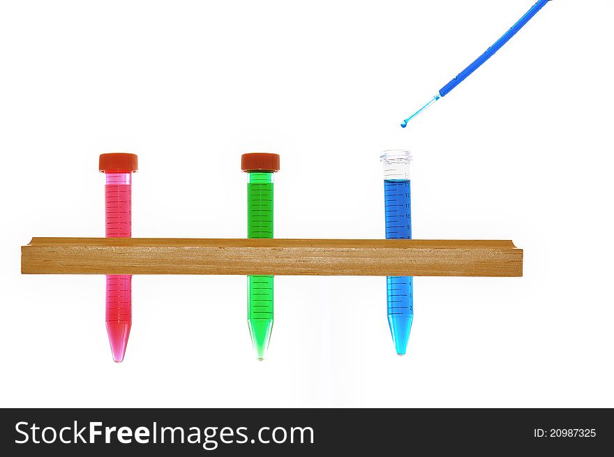 Test tubes science experiment in rgb colors. Test tubes science experiment in rgb colors