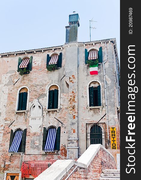 Old domestic house in Venice, Italy