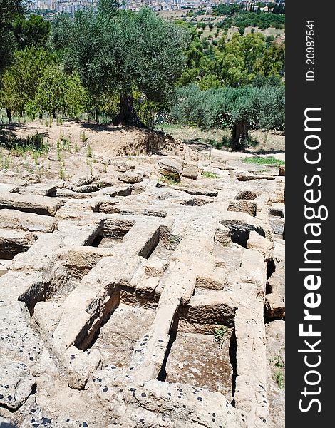 Antique roman Tomb of Terone in Valley of the Temples, Agrigento, Sicily. Antique roman Tomb of Terone in Valley of the Temples, Agrigento, Sicily