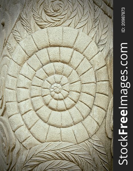 Grunge Ancient Style Stone Carving