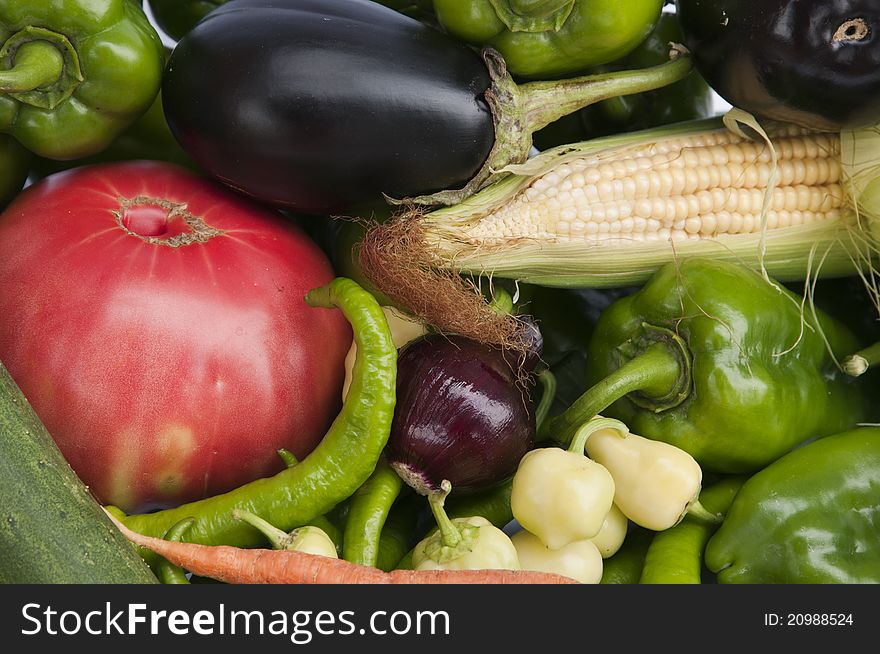 A Group of different  vegetables