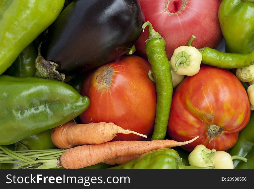 A Group of different vegetables