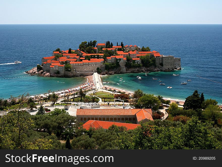 Sveti Stefan island - luxury hotel in Montenegro, Europe