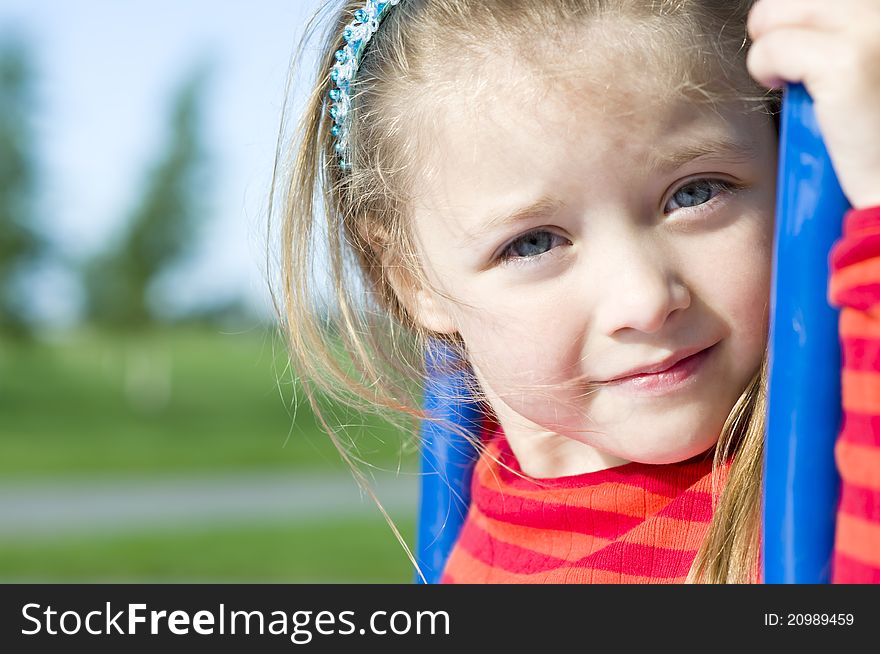 Little girl on the playground