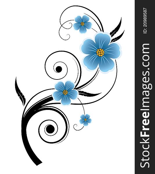 Floral design. Vector illustration