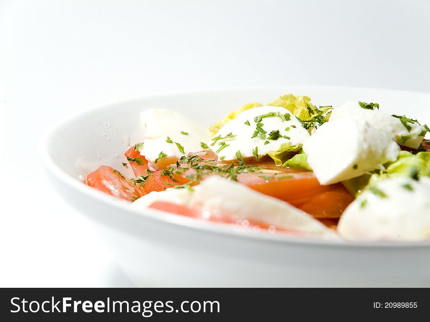 A close-up of a nice italian salad