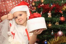 The Girl In Cristmas Royalty Free Stock Photo The Girl In Cristmas Royalty Free Stock Photo