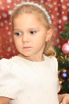The Girl In Cristmas Royalty Free Stock Photography The Girl In Cristmas Royalty Free Stock Photography