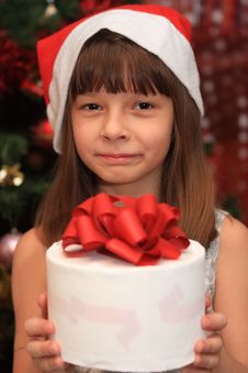 The Girl In Cristmas Stock Image The Girl In Cristmas Stock Image
