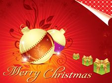 Abstract Christmas Ball With Floral Stock Photos Abstract Christmas Ball With Floral Stock Photos