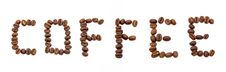 Word Coffee Spelled With Fried Coffee Beans Stock Photos Word Coffee Spelled With Fried Coffee Beans Stock Photos