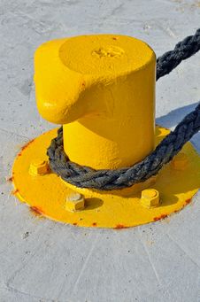 Yellow Bollard Stock Images
