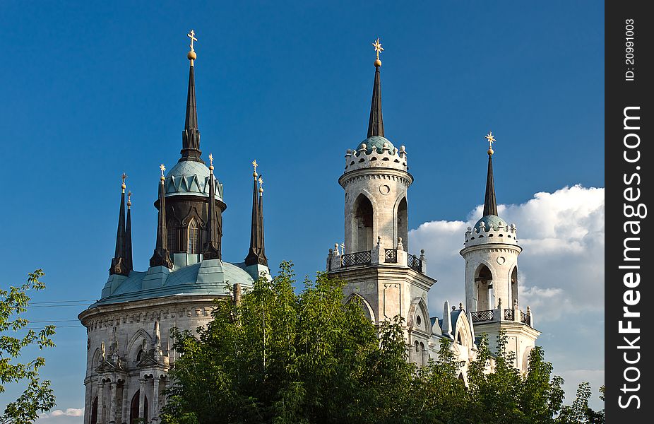 Beautiful church near Moscow, Russia.