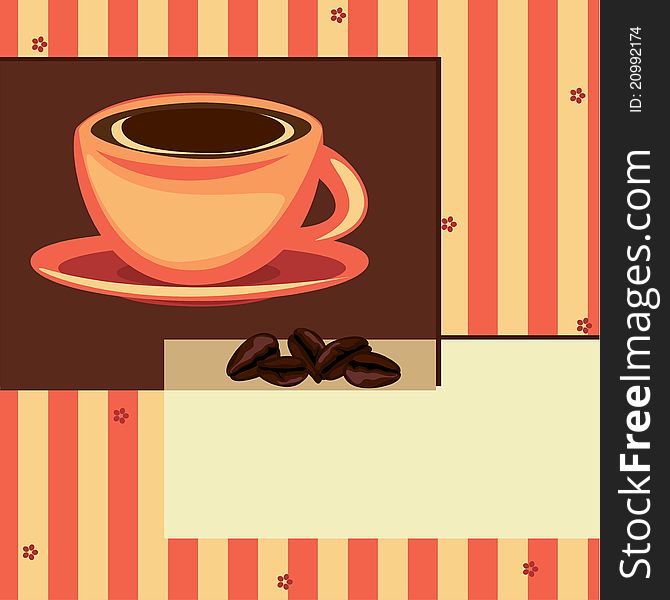 Coffee design card. Place for you text