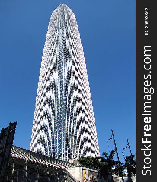 High modern skyscraper in Hong Kong