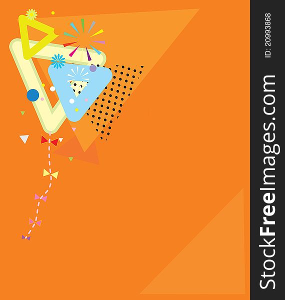 Abstract background with cartoons color elements for text
