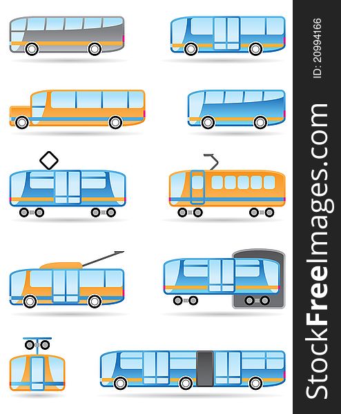 Public Transport Icons Set