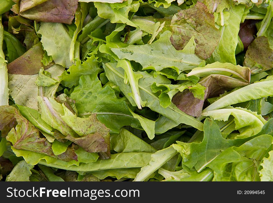 Salad mix for sale at a farmer's market