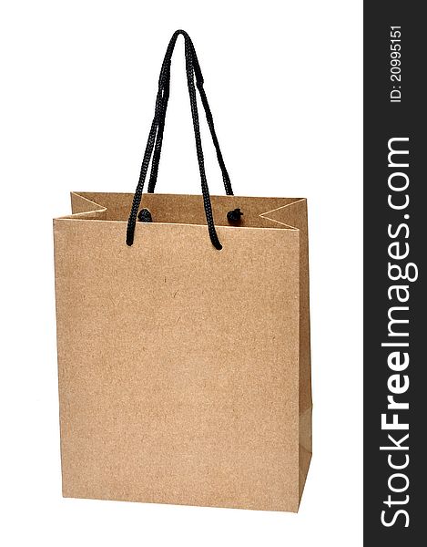 Shopping Bag Made From Brown Recycled Paper