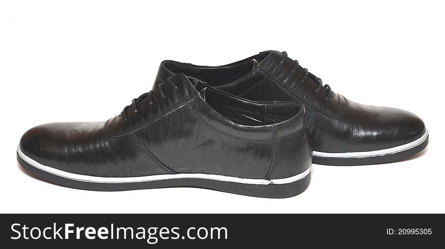 Mens shoes on white background
